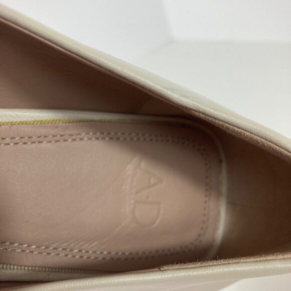 Womens AD & Daughters Cream Corya Braided Keeper Leather  Womens AD & Daughters‎ Cream Corya Braided Keeper Leather Loafers 8.5